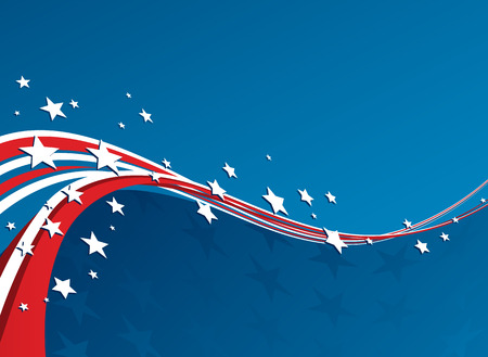 American Flag, Vector patriotic background for Independence Day, Memorial Dayのイラスト素材