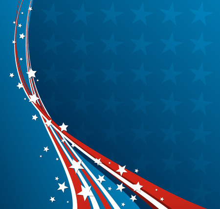 American Flag, Vector patriotic background for Independence Day, Memorial Dayのイラスト素材