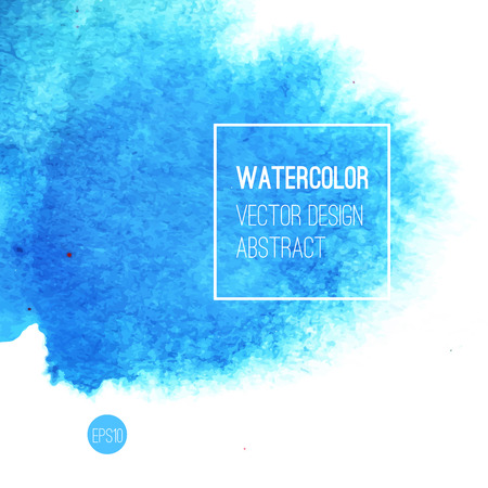 Abstract watercolor background. Blue Hand drawn watercolor backdrop, texture, stain watercolors on wet paper. Vector illustrationのイラスト素材