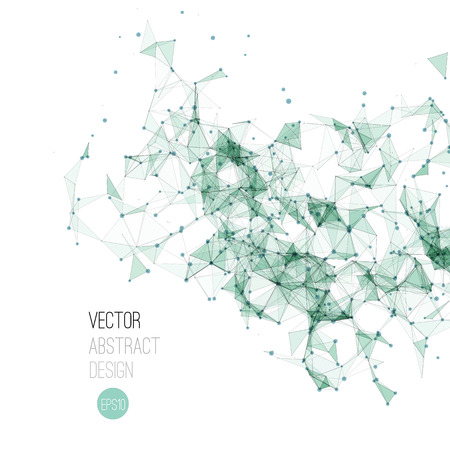Vector illustration Molecule And Communication Background. Molecular structureのイラスト素材