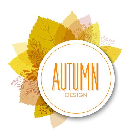Autumn background with leaves. Vector illustration Eps10.のイラスト素材