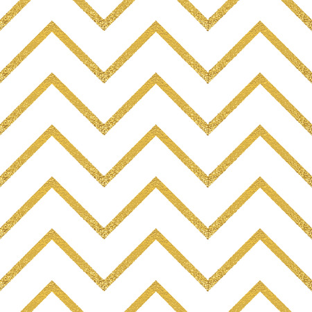 Gold glittering seamless pattern in zigzag. Classic chevron seamless pattern. Vector designのイラスト素材