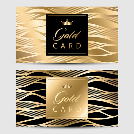 Vector vintage gild card with seamless damask pattern  EPS 10のイラスト素材