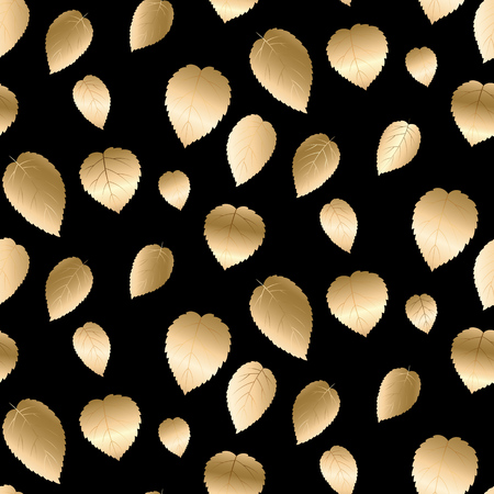Fall banner with Gold leaves. Vector illustration のイラスト素材