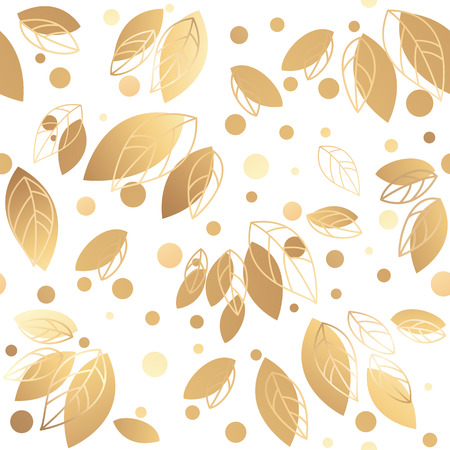 Fall banner with Gold leaves. Vector illustration のイラスト素材