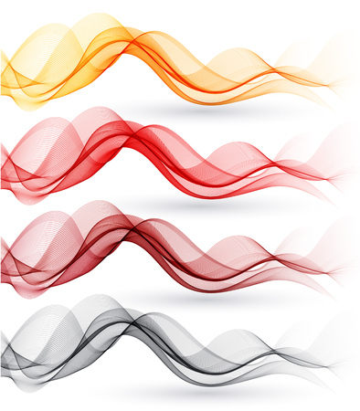 Set of abstract color waves. Vector illustration EPS 10のイラスト素材
