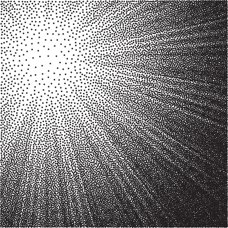 Vector  black and white halftone background. Stipple effect . Sun burstのイラスト素材