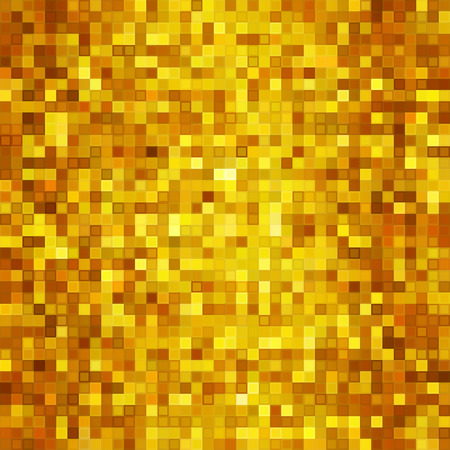 Vector illustration  golden mosaic background. Square shapeのイラスト素材