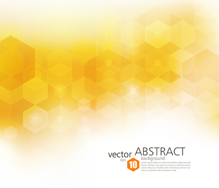 Vector Abstract geometric background. Template brochure design. Orange hexagon shapeのイラスト素材