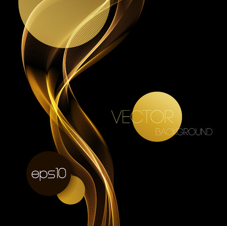 Abstract gold luxury wave layout background. Vector illustrationのイラスト素材