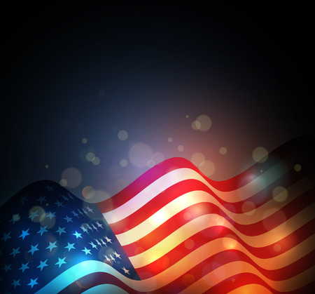 United States flag.  USA Independence Day background. Fourth of July celebrateのイラスト素材