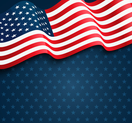 United States flag.  USA Independence Day background. Fourth of July celebrateのイラスト素材