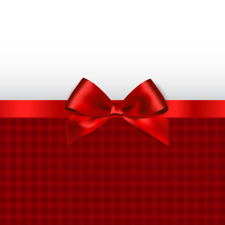 Christmas Holiday background with red satin bow.のイラスト素材