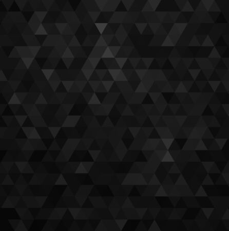 Geometric mosaic pattern from black triangle texture, abstract vector backgroundのイラスト素材