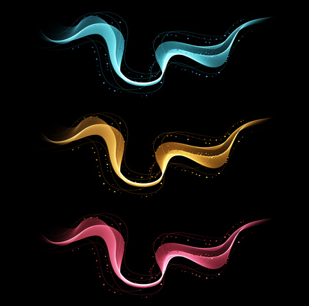 Abstract color wave design elementのイラスト素材