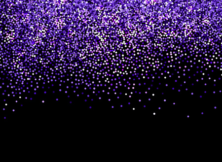 Purple Gold sparkles on black background. Gold glitter background.のイラスト素材