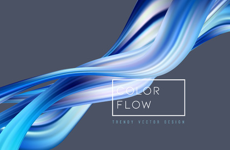 Abstract colorful vector background, color flow liquid wave for design brochure, website, flyer. Stream fluid. Acrylic paintのイラスト素材