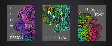 Modern abstract design background Rainbow Flow motionのイラスト素材