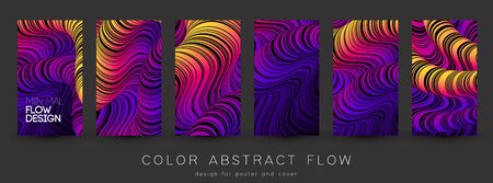 Modern abstract design background Rainbow Flow motionのイラスト素材