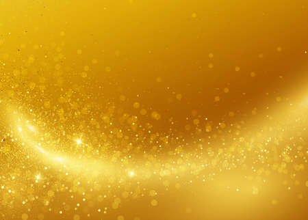 Holiday Abstract shiny color gold design elementのイラスト素材