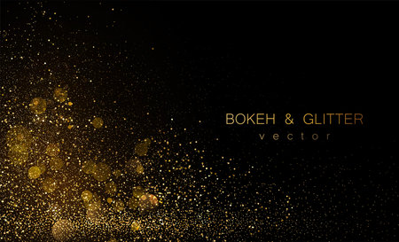 Holiday Abstract shiny color gold design elementのイラスト素材