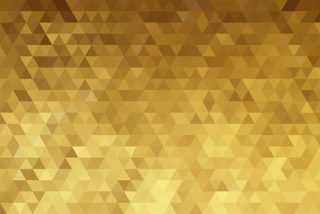 Vector Abstract golden triangle pattern background. No transparent, no gradientのイラスト素材