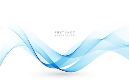 Vector blue color abstract wave design elementのイラスト素材