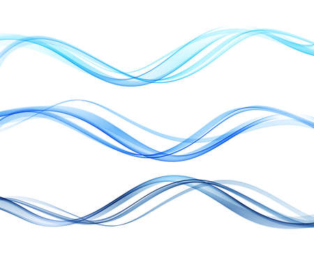 Vector blue color abstract wave design elementのイラスト素材