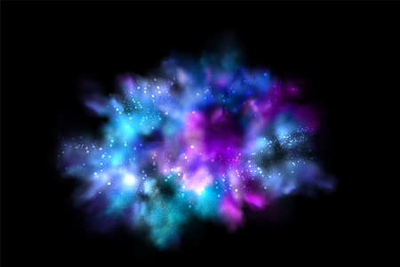 Holiday Abstract shiny blue powder design elementのイラスト素材