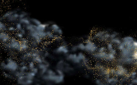 Holiday Abstract black powder cloud smoke design element