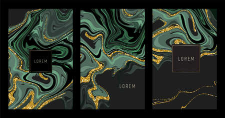 Gold marble template, artistic covers design, colorful realistic texture, luxury backgrounds. Trendy pattern, graphic poster, cards. Vector illustrationのイラスト素材