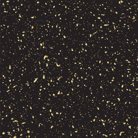 Vector background with gold particles foil. Gold glitter confetti.のイラスト素材