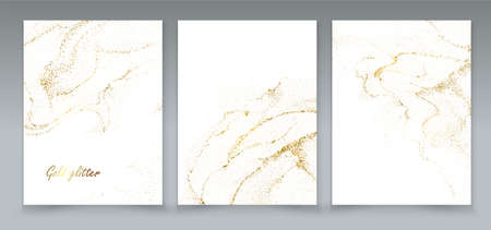 Abstract Gold design element with glitter effect background for greeting card and disqount voucher.の写真素材