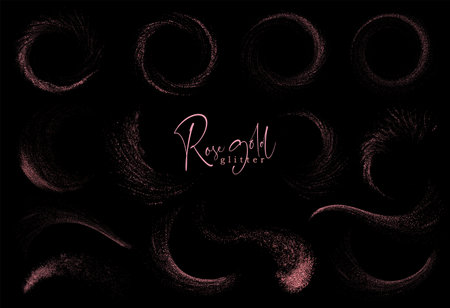 Set of Abstract shiny gold glitter design element. For New Year, Merry Christmas greeting card designの写真素材