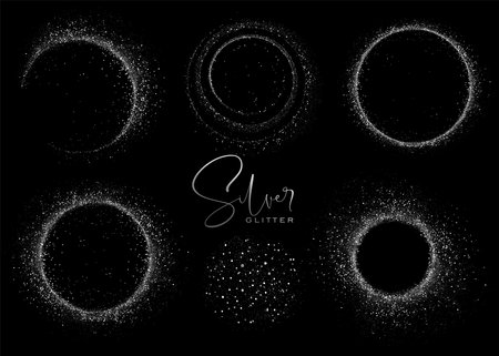 Set of Abstract shiny gold glitter design element. For New Year, Merry Christmas greeting card designの写真素材