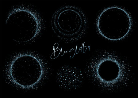 Set of Abstract shiny gold glitter design element. For New Year, Merry Christmas greeting card designの写真素材