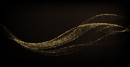 Abstract shiny gold glitter design element. For New Year, Merry Christmas greeting card designのイラスト素材