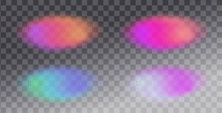 Vector Abstract Blurred Glass Gradient Elements. Pink Purple Blue Vertical Ribbed glass texture. Abstract blob. Overlay Fade Gradient BG.のイラスト素材