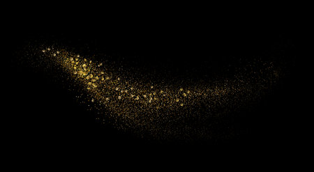 Vector Abstract Shiny Gold Glitter design element. For New Year, Merry Christmas, Birthday and Wedding greeting card and invitation. Luxury Background designのイラスト素材