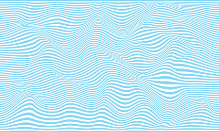 Optical Illusion Effect. Dynamic texture with wavy lines. Abstract background. Distorted glitch lines. Vector Abstract Geometric Backgroundのイラスト素材