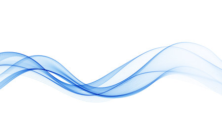 Abstract Background, Transparent Waved Lines. Soft Blue Smoke Wave BG. Colorful Gradient Flowing Wavy Lines. Vector illustration.のイラスト素材