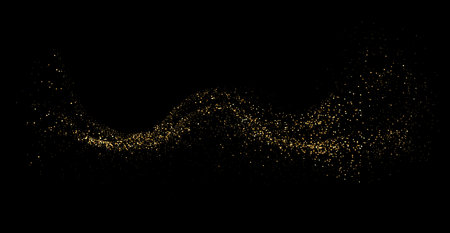 Vector Abstract Shiny Gold Glitter design element. Gold Glitter Dust. For New Year, Merry Christmas, Birthday and Wedding greeting card and invitation. Luxury Background designのイラスト素材