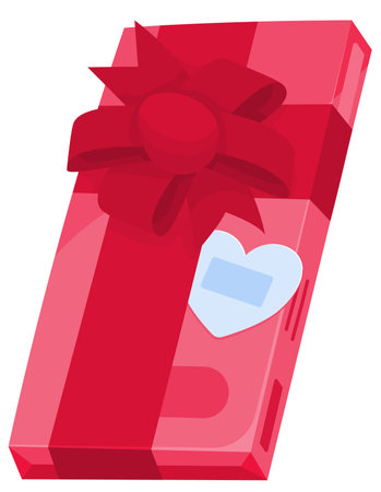 Valentine day chocolate bar gift celebrationのイラスト素材