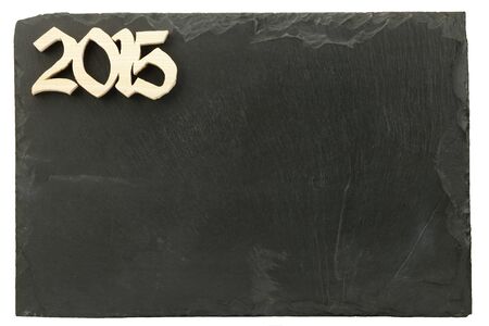 Background made of slate with the year 2015. Woodの写真素材