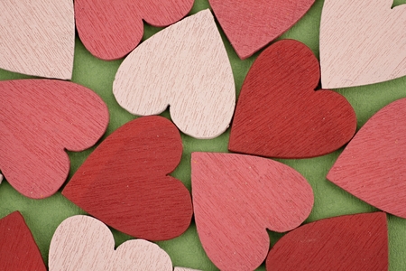 Background Consisting of many red and pink hearts