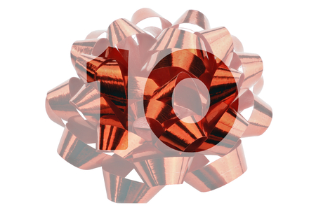 The number 10 symbolically represents a highlighted number in front of a poison loopの写真素材