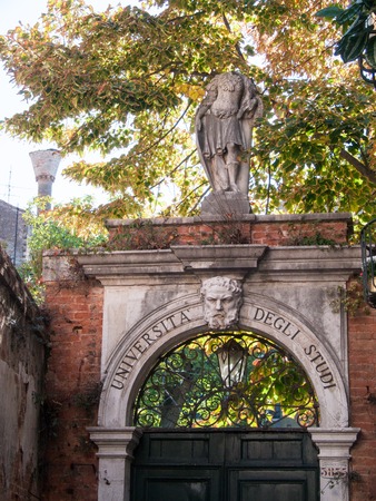 Venice, Italy, october 2, 2011: Doors to the university in Veniceのeditorial素材