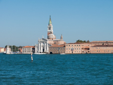 Venice, Italy, october 2, 2011: View of San Giorgio Maggiore over the Gran Canalのeditorial素材