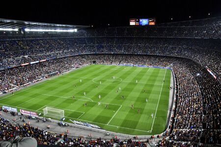 Nou Camp stadium During football matchのeditorial素材
