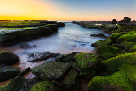 Beautiful sunrise seascape in Australia.の写真素材